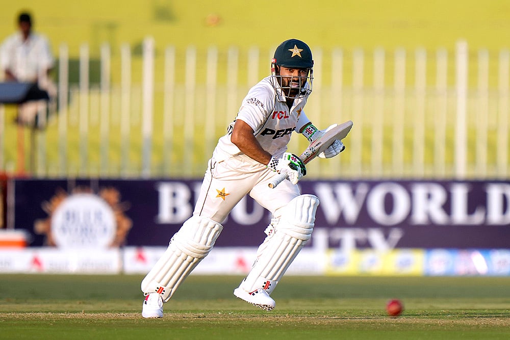 | Photo: AP/Anjum Naveed : Pakistan vs Bangladesh 1st Test Day 1: Pakistan's Mohammad Rizwan takes a run against Bangladesh 